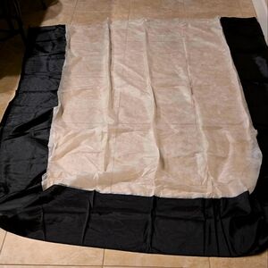 New Queen size black satin dust ruffle